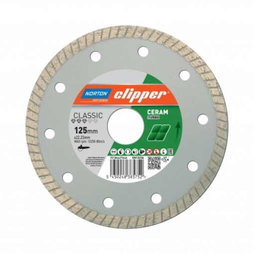 CSS59-00031 - "Clipper Classic Ceram Turbo 115mm x 22.23mm Diamond Blade Hand Held"