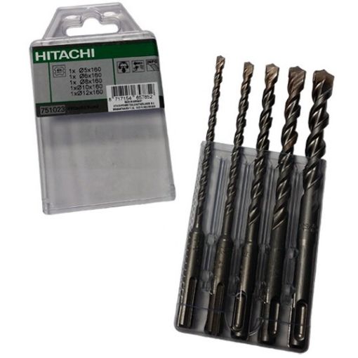 CSS67-14000 - Hitachi SDS-Plus Drill Bit Set 5/6/8/10 / 12 x 160