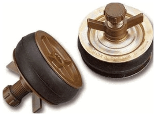 Picture of Horobin 40mm/1.1/2" Steel Test Plug, 1/2" Outlet, Brass Wingnut
