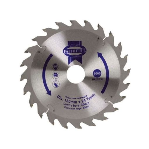 Picture of Faithfull  TCT Circular Saw Blade 180 x 30mm x 24T POS