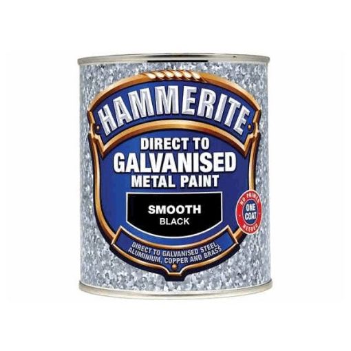 Picture of Hammerite       Direct To Galvanised Metal Paint Black 750ml
