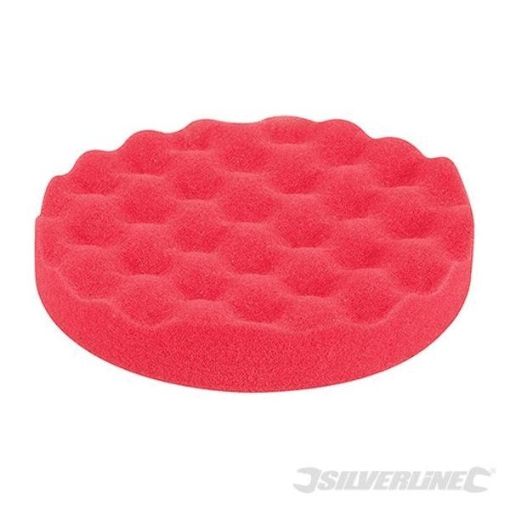 Picture of Hook & Loop Contoured Foam Polishing Head 150mm Ultra-Soft Red