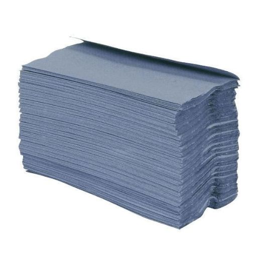 Picture of C fold Hand Towels 1 Ply  Blue Pack of 2400