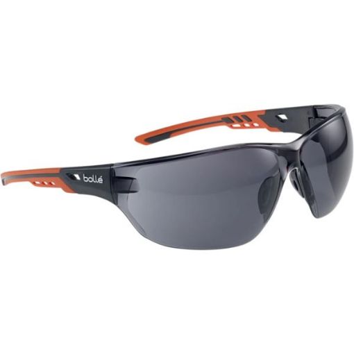 Picture of NESS+ SAFETY SPECTACLES SMOKE PLATINUM PC TPR BLACK ORANGE FRAME ECO PACK