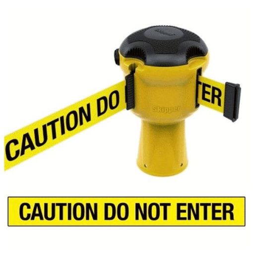 Picture of Skipper unit (yellow with "CAUTION DO NOT ENTER" black/yellow tape)