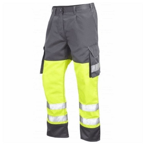 Picture of BIDEFORD Class 1 Poly/Cotton Cargo Trouser Yellow/ Grey