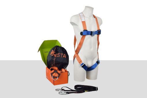 Picture of Aresta MEWP Kit 1S - Single Point Harness With 2m Adjustable Webbing Lanyard, 2 x Carabiners & Kitbag