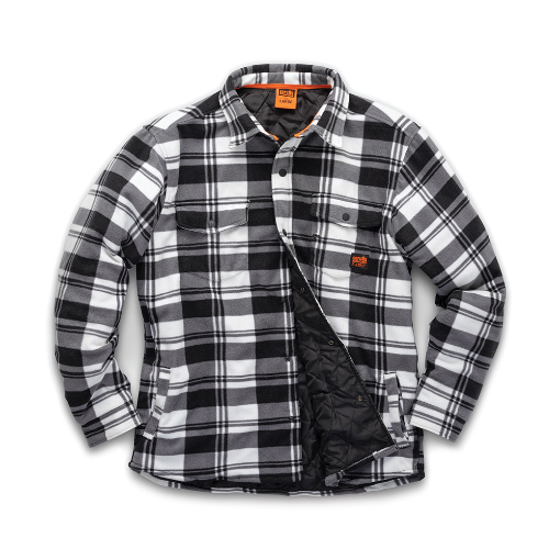 Picture of Scruffs Worker Padded Checked Shirt Black/White