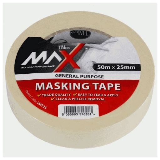 Picture of TIMco Max Masking Tape 50m x 25mm 