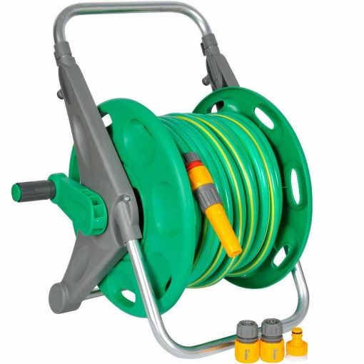Picture of Assembled  Reel+30m Ultraflex Hose + fittings/nozzle 