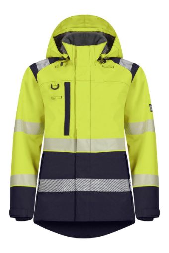 Picture of Hi-Vis Ladies Winter Jacket - yellow/navy