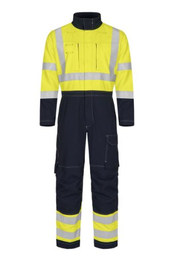 Picture of Flame Retardant Boilersuit - yellow/navy