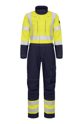 Picture of Flame Retardant Ladies Boilersuit - yellow/navy