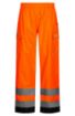 Picture of BREATHABLE HI-VIS RAIN TROUSERS - Orange/Navy