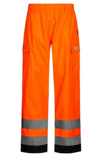 Picture of BREATHABLE HI-VIS RAIN TROUSERS - Orange/Navy