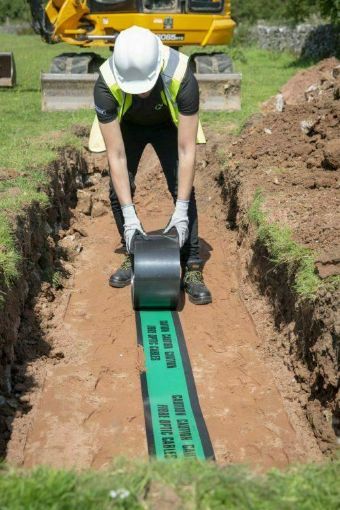 Picture of Caution Fibre Optic Cable Tapetile 40m Roll 2.5mm Thick
