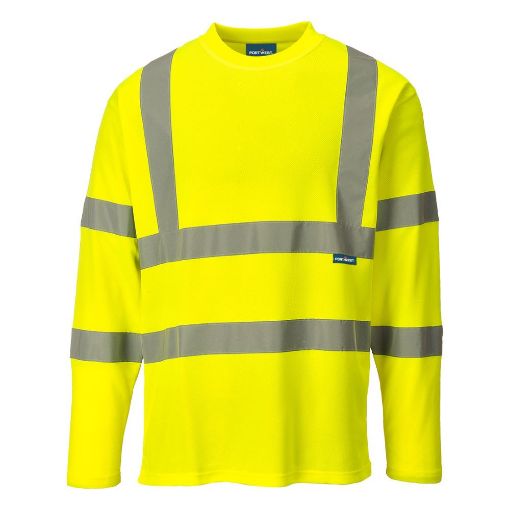 S278 Hi-Vis Long Sleeve Cotton Comfort T-Shirt Yellow